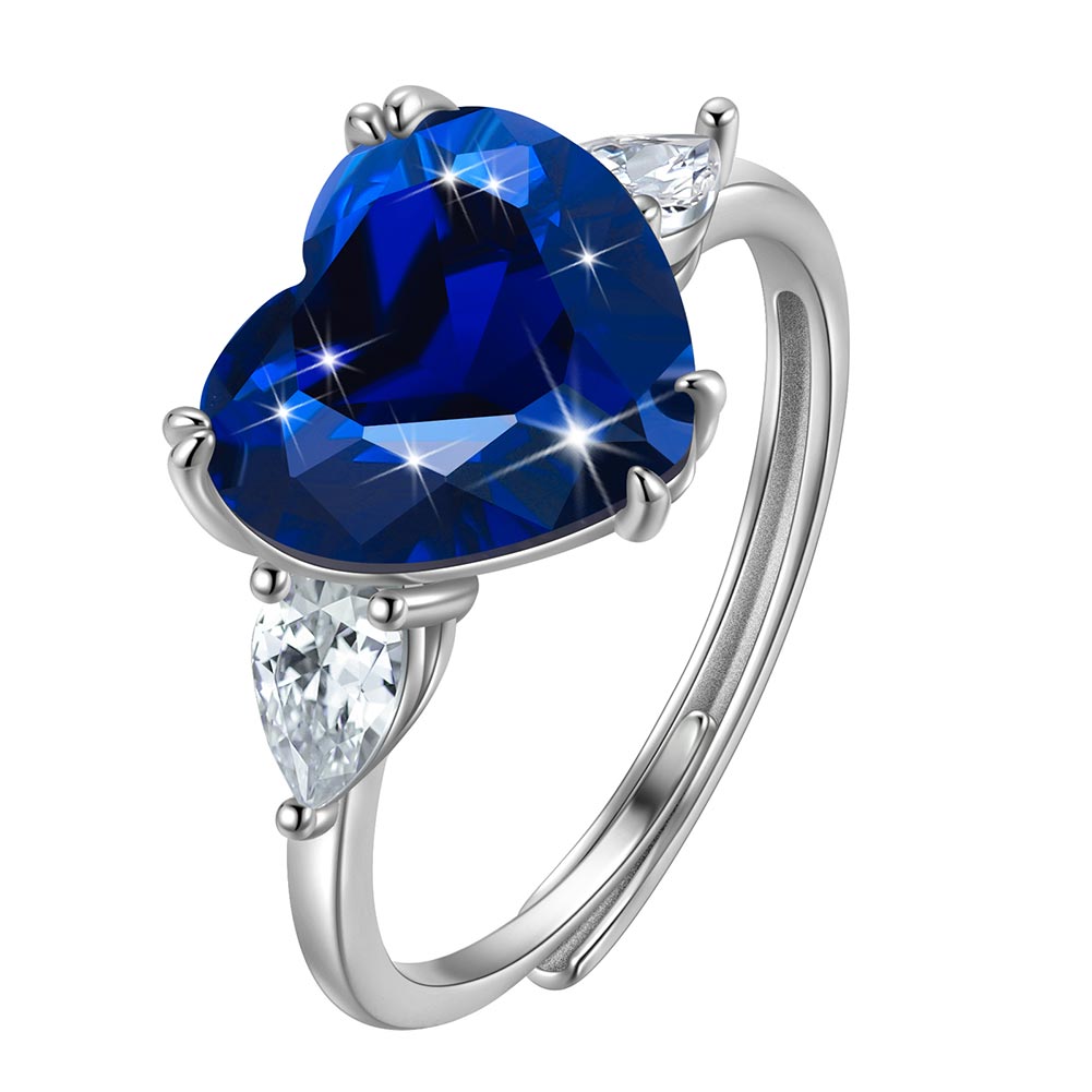 Anello con acquamarina a forma di pera, argento sterling, pietra portafortuna di marzo - Italia Anello con acquamarina a forma di pera, argento sterling, pietra portafortuna di marzo - Italia