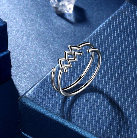 Wassermann Ringe Sternzeichen Schmuck Frauen Mädchen Geburtstagsgeschenke 925 Sterling Silber Wassermann Ringe Sternzeichen Schmuck Frauen Mädchen Geburtstagsgeschenke 925 Sterling Silber