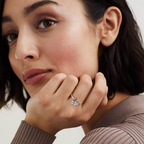 Anéis do Zodíaco Aquário para Mulheres e Meninas, Joias para Presente de Aniversário, Topázio Místico, Prata 925 Anéis do Zodíaco Aquário para Mulheres e Meninas, Joias para Presente de Aniversário, Topázio Místico, Prata 925