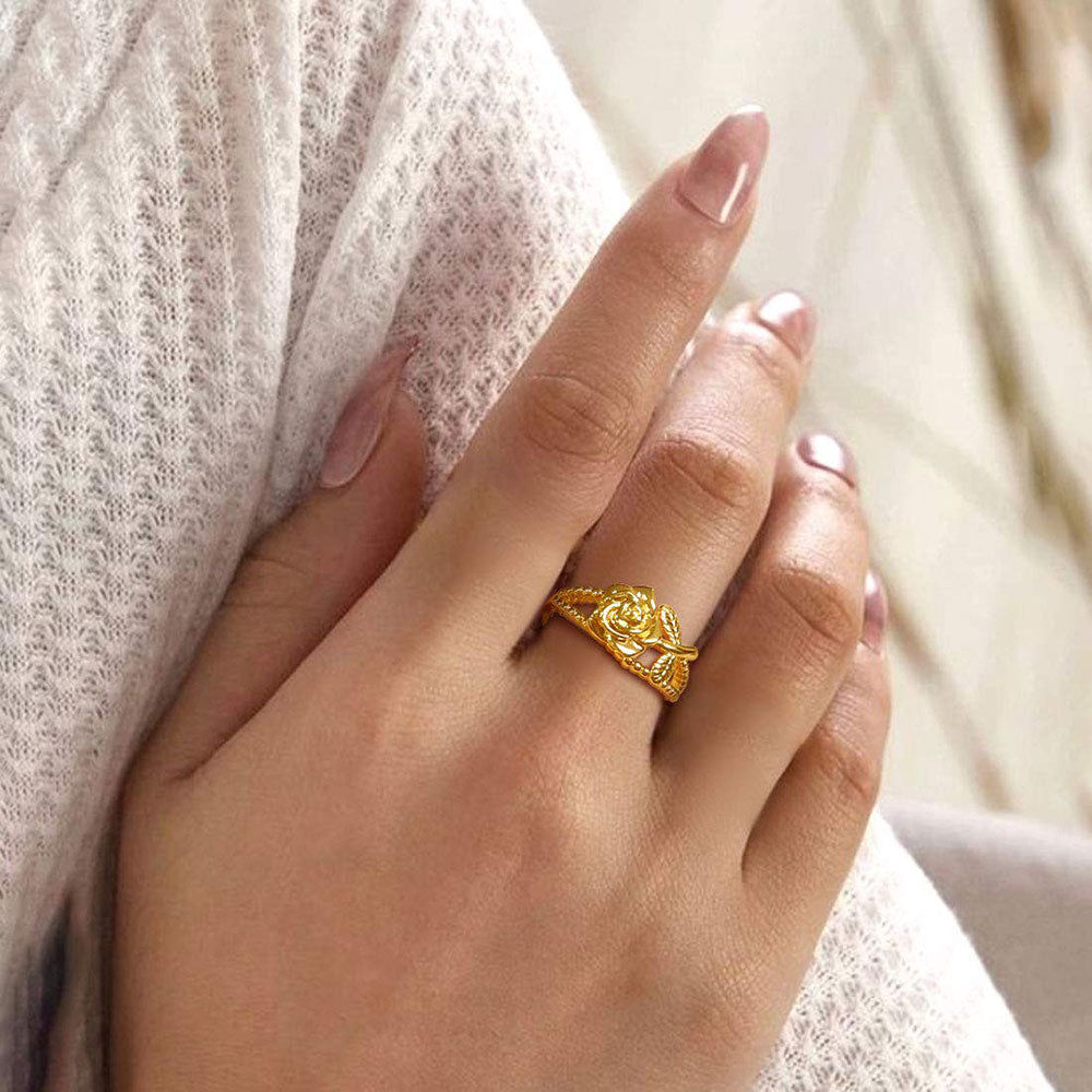 Flower Rose Rings Open Ring Adjustable Women Grils Romantic Jewelry Gifts - Rings - Aurora Tears Flower Rose Rings Open Ring Adjustable Women Grils Romantic Jewelry Gifts - Rings - Aurora Tears
