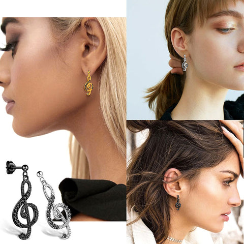 Women Musical Note Earrings Treble Clef Jewelry Gifts for Music Lover - Aurora Tears Jewelry Women Musical Note Earrings Treble Clef Jewelry Gifts for Music Lover - Aurora Tears Jewelry