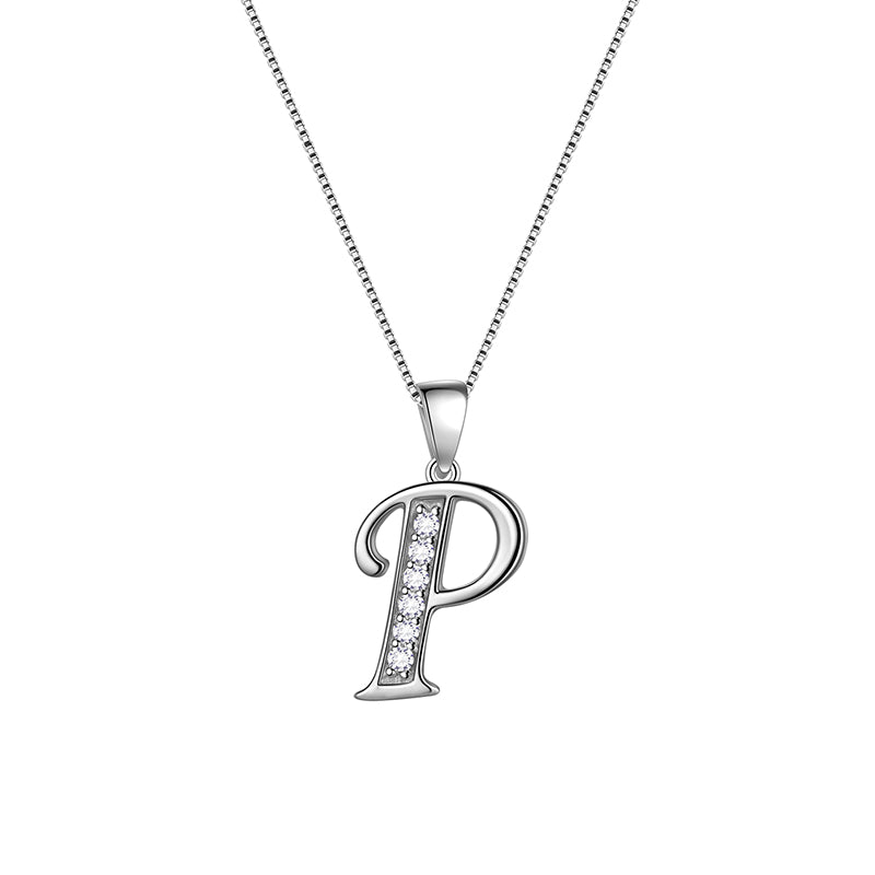 Letter Necklaces Initial Pendant Men Women Name Jewelry 925 Sterling Silver - Aurora Tears Jewelry Letter Necklaces Initial Pendant Men Women Name Jewelry 925 Sterling Silver - Aurora Tears Jewelry