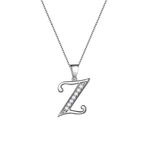 Letter Necklaces Initial Pendant Men Women Name Jewelry 925 Sterling Silver - Aurora Tears Jewelry Letter Necklaces Initial Pendant Men Women Name Jewelry 925 Sterling Silver - Aurora Tears Jewelry