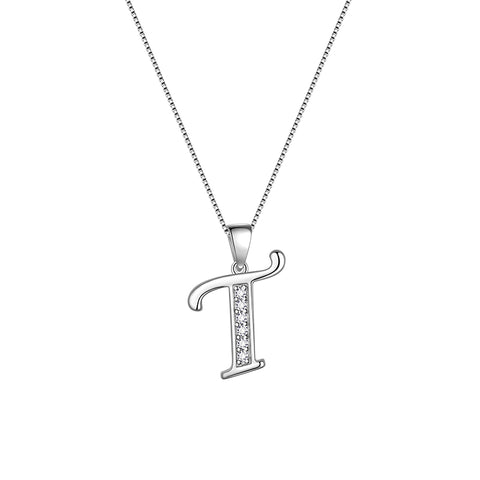 Letter Necklaces Initial Pendant Men Women Name Jewelry 925 Sterling Silver - Aurora Tears Jewelry Letter Necklaces Initial Pendant Men Women Name Jewelry 925 Sterling Silver - Aurora Tears Jewelry