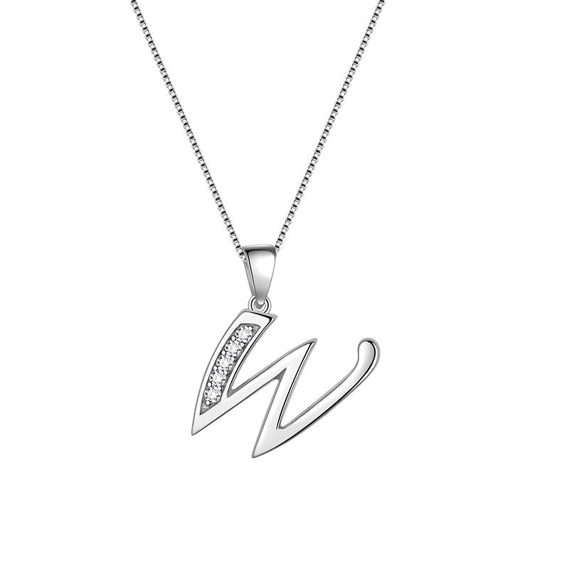 Letter Necklaces Initial Pendant Men Women Name Jewelry 925 Sterling Silver - Aurora Tears Jewelry Letter Necklaces Initial Pendant Men Women Name Jewelry 925 Sterling Silver - Aurora Tears Jewelry