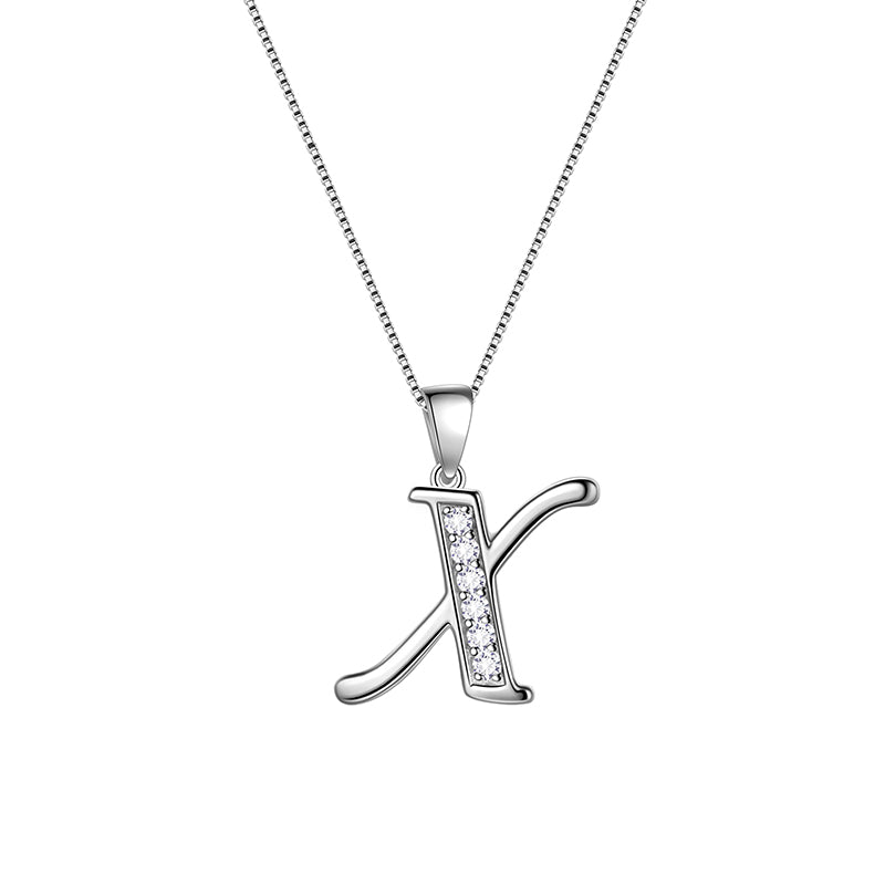 Letter Necklaces Initial Pendant Men Women Name Jewelry 925 Sterling Silver - Aurora Tears Jewelry Letter Necklaces Initial Pendant Men Women Name Jewelry 925 Sterling Silver - Aurora Tears Jewelry