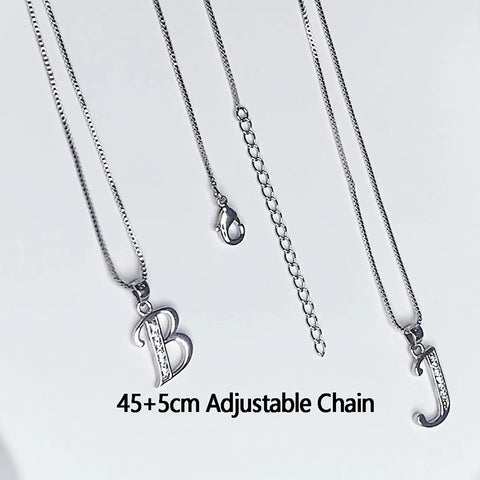 Letter Necklaces Initial Pendant Men Women Name Jewelry 925 Sterling Silver - Aurora Tears Jewelry Letter Necklaces Initial Pendant Men Women Name Jewelry 925 Sterling Silver - Aurora Tears Jewelry