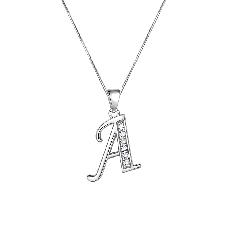 Letter Necklaces Initial Pendant Men Women Name Jewelry 925 Sterling Silver - Aurora Tears Jewelry Letter Necklaces Initial Pendant Men Women Name Jewelry 925 Sterling Silver - Aurora Tears Jewelry
