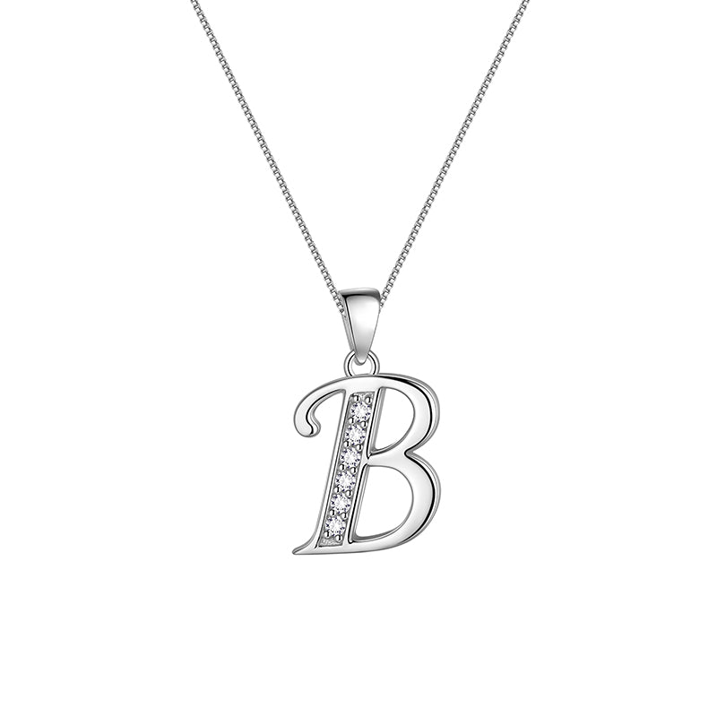 Letter Necklaces Initial Pendant Men Women Name Jewelry 925 Sterling Silver - Aurora Tears Jewelry Letter Necklaces Initial Pendant Men Women Name Jewelry 925 Sterling Silver - Aurora Tears Jewelry
