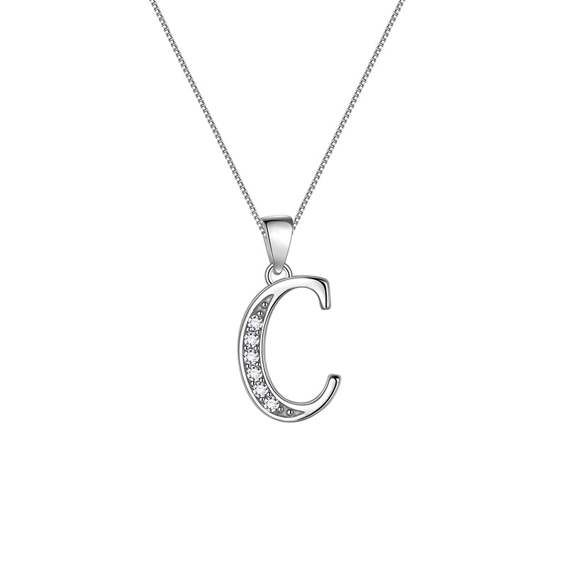 Letter Necklaces Initial Pendant Men Women Name Jewelry 925 Sterling Silver - Aurora Tears Jewelry Letter Necklaces Initial Pendant Men Women Name Jewelry 925 Sterling Silver - Aurora Tears Jewelry