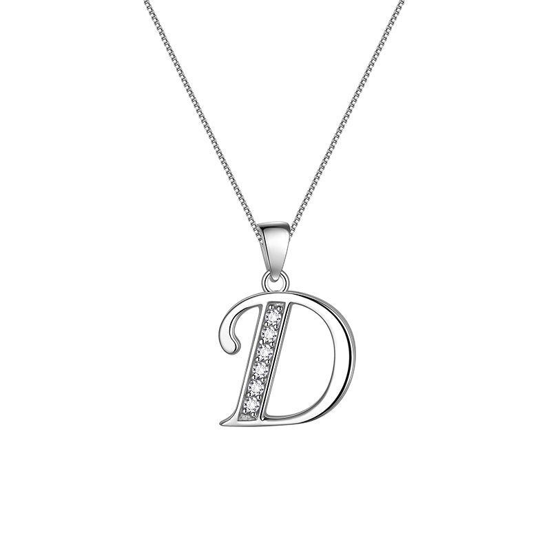 Letter Necklaces Initial Pendant Men Women Name Jewelry 925 Sterling Silver - Aurora Tears Jewelry Letter Necklaces Initial Pendant Men Women Name Jewelry 925 Sterling Silver - Aurora Tears Jewelry