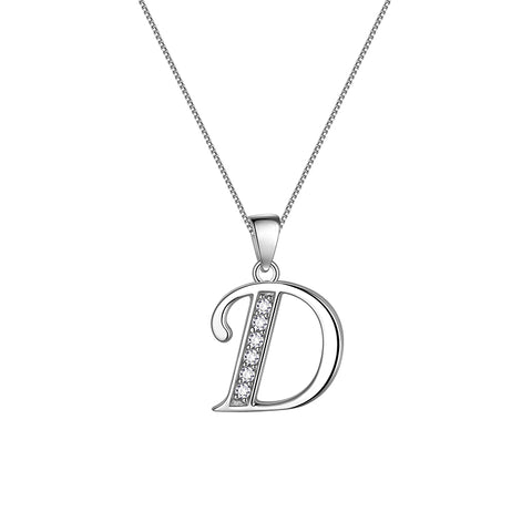Letter Necklaces Initial Pendant Men Women Name Jewelry 925 Sterling Silver - Aurora Tears Jewelry Letter Necklaces Initial Pendant Men Women Name Jewelry 925 Sterling Silver - Aurora Tears Jewelry