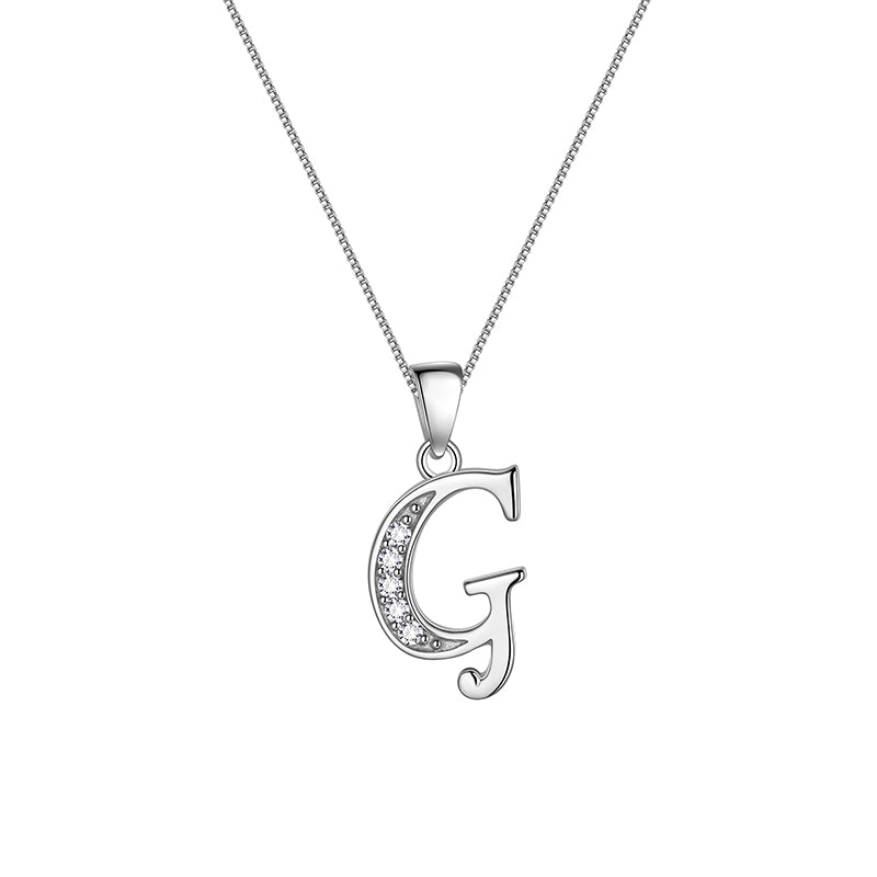 Letter Necklaces Initial Pendant Men Women Name Jewelry 925 Sterling Silver - Aurora Tears Jewelry Letter Necklaces Initial Pendant Men Women Name Jewelry 925 Sterling Silver - Aurora Tears Jewelry