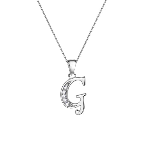 Letter Necklaces Initial Pendant Men Women Name Jewelry 925 Sterling Silver - Aurora Tears Jewelry Letter Necklaces Initial Pendant Men Women Name Jewelry 925 Sterling Silver - Aurora Tears Jewelry