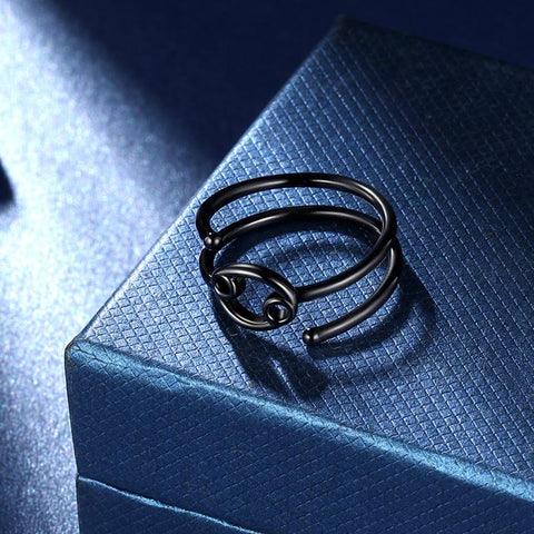 Cancro Anelli Segno zodiacale Gioielli Donne Ragazze Regali di compleanno Argento sterling 925 Cancro Anelli Segno zodiacale Gioielli Donne Ragazze Regali di compleanno Argento sterling 925