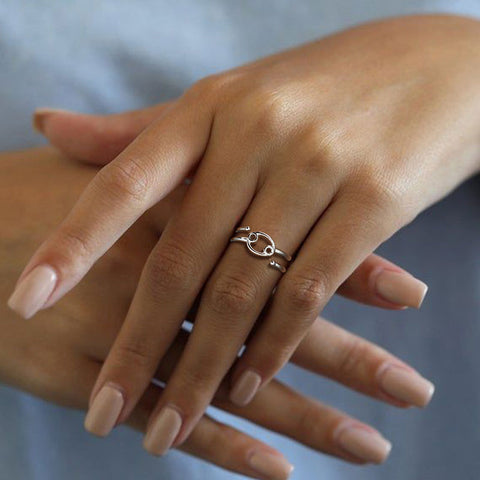 Cancro Anelli Segno zodiacale Gioielli Donne Ragazze Regali di compleanno Argento sterling 925 Cancro Anelli Segno zodiacale Gioielli Donne Ragazze Regali di compleanno Argento sterling 925