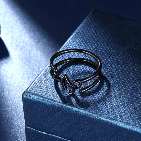 Anéis de Capricórnio, joias do signo do zodíaco, presentes de aniversário para mulheres e meninas, prata esterlina 925 Anéis de Capricórnio, joias do signo do zodíaco, presentes de aniversário para mulheres e meninas, prata esterlina 925