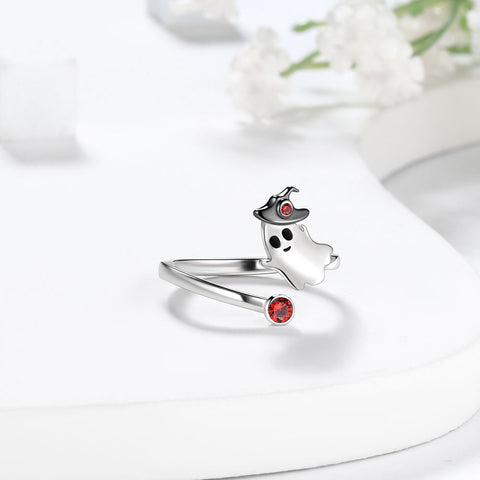 Anello fantasma da donna Gioielli di Halloween Argento sterling 925 Anello fantasma da donna Gioielli di Halloween Argento sterling 925