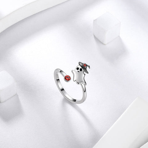 Anello fantasma da donna Gioielli di Halloween Argento sterling 925 Anello fantasma da donna Gioielli di Halloween Argento sterling 925