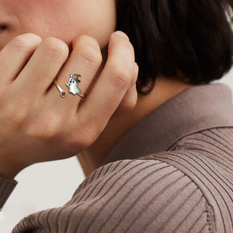 Anello fantasma da donna Gioielli di Halloween Argento sterling 925 Anello fantasma da donna Gioielli di Halloween Argento sterling 925