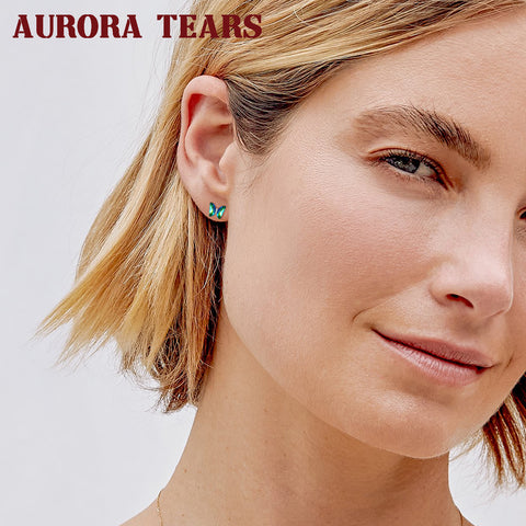 Green Butterfly Earrings May Emerald Birthstone Women Girls Jewelry Birthday Gift Green Butterfly Earrings May Emerald Birthstone Women Girls Jewelry Birthday Gift