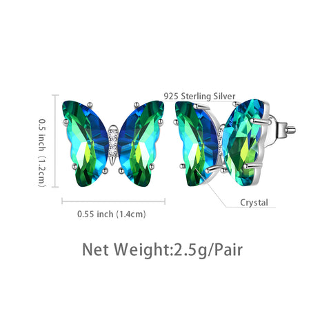 Green Butterfly Earrings May Emerald Birthstone Women Girls Jewelry Birthday Gift Green Butterfly Earrings May Emerald Birthstone Women Girls Jewelry Birthday Gift