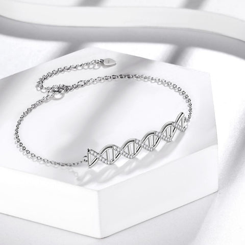 Bracciale Infinity Spiral DNA a doppia elica Gioielli da donna Aurora Tears Bracciale Infinity Spiral DNA a doppia elica Gioielli da donna Aurora Tears