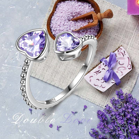 Birthstone June Alexandrite Love Hearts Anello Gioielli Donna Ragazza Regalo di compleanno Birthstone June Alexandrite Love Hearts Anello Gioielli Donna Ragazza Regalo di compleanno