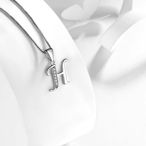 Lettre H initiale colliers pendentif femmes hommes nom bijoux cadeau 925 argent Lettre H initiale colliers pendentif femmes hommes nom bijoux cadeau 925 argent