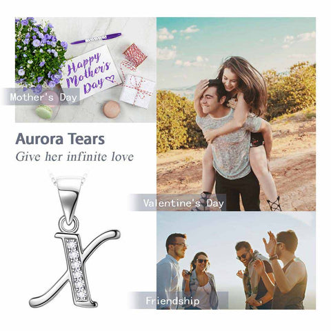 Colar com pingente inicial da letra X, joia com nome para mulheres e homens, presente em prata 925 Colar com pingente inicial da letra X, joia com nome para mulheres e homens, presente em prata 925