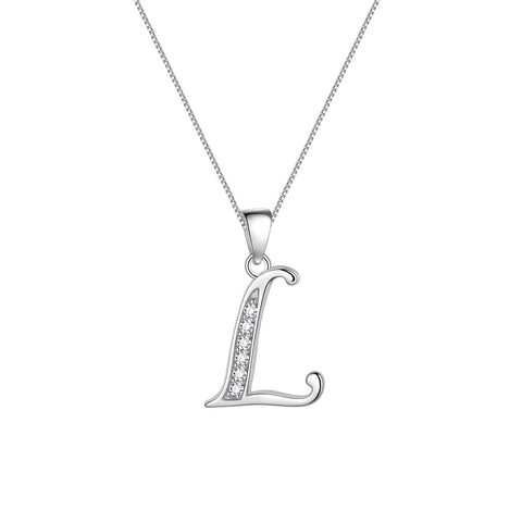 Letter Necklaces Initial Pendant Men Women Name Jewelry 925 Sterling Silver Letter Necklaces Initial Pendant Men Women Name Jewelry 925 Sterling Silver