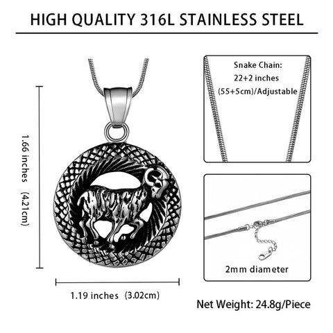 Men Zodiac Aries Necklace Pendant Star Sign Constellation Jewelry Women Boys Girls Birthday Gift Men Zodiac Aries Necklace Pendant Star Sign Constellation Jewelry Women Boys Girls Birthday Gift