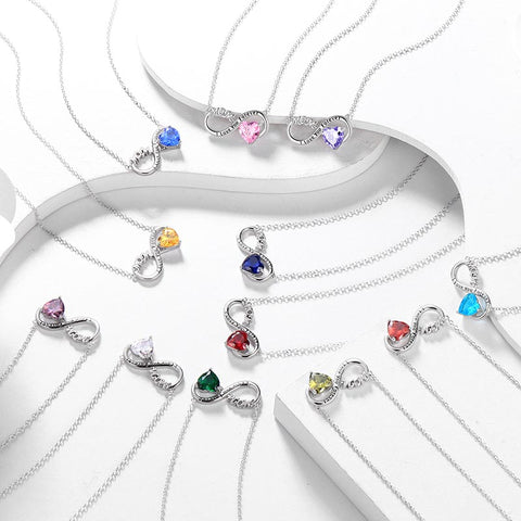 Collana mamma Ciondolo portafortuna a cuore Regali per la festa della mamma Gioielli di compleanno infiniti Collana mamma Ciondolo portafortuna a cuore Regali per la festa della mamma Gioielli di compleanno infiniti