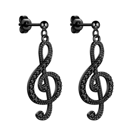 Damen-Ohrringe mit Musiknoten, Violinschlüssel-Schmuck, Geschenke für Musikliebhaber Damen-Ohrringe mit Musiknoten, Violinschlüssel-Schmuck, Geschenke für Musikliebhaber