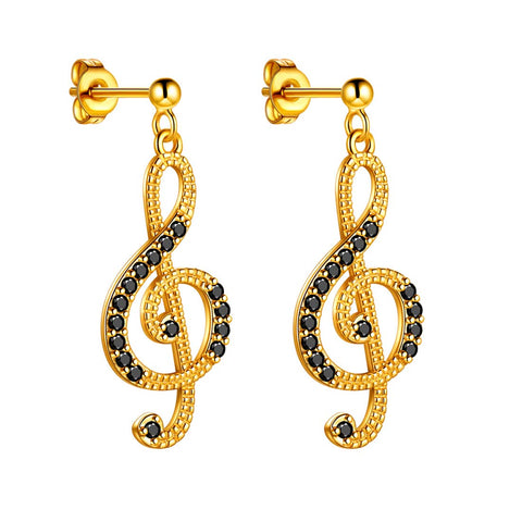Damen-Ohrringe mit Musiknoten, Violinschlüssel-Schmuck, Geschenke für Musikliebhaber Damen-Ohrringe mit Musiknoten, Violinschlüssel-Schmuck, Geschenke für Musikliebhaber