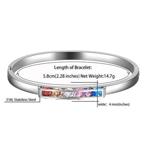 Braccialetti LGBT Rainbow Bangles Bracciale Pride Jewelry per uomo donna acciaio inossidabile Braccialetti LGBT Rainbow Bangles Bracciale Pride Jewelry per uomo donna acciaio inossidabile