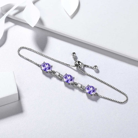 Runder Geburtsstein Juni Alexandrit Armband Damen Mädchen Schmuck Geburtstagsgeschenk Sterling Silber Runder Geburtsstein Juni Alexandrit Armband Damen Mädchen Schmuck Geburtstagsgeschenk Sterling Silber