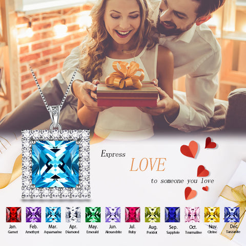 Pietra portafortuna quadrata Novembre Citrino Collana Ciondolo Donna Ragazza Gioielli Regali di compleanno Argento sterling Pietra portafortuna quadrata Novembre Citrino Collana Ciondolo Donna Ragazza Gioielli Regali di compleanno Argento sterling