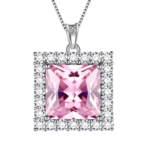 Square Birthstone October Tourmaline Necklace Pendant Women Girls Jewelry Birthday Gifts Sterling Silver - Aurora Tears Jewelry Square Birthstone October Tourmaline Necklace Pendant Women Girls Jewelry Birthday Gifts Sterling Silver - Aurora Tears Jewelry