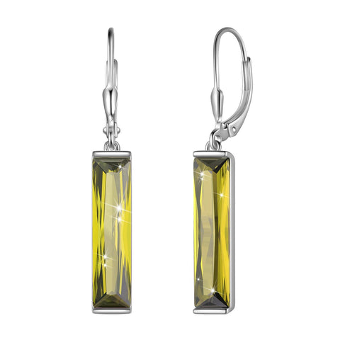Women Dangle Earrings Birthstone Leverback Drop Earrings Crystal Jewelry Birthday Gift Women Dangle Earrings Birthstone Leverback Drop Earrings Crystal Jewelry Birthday Gift