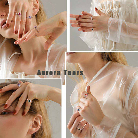 Round Birthstone May Emerald Ring Women Girls Jewelry Birthday Gift Sterling Silver Round Birthstone May Emerald Ring Women Girls Jewelry Birthday Gift Sterling Silver