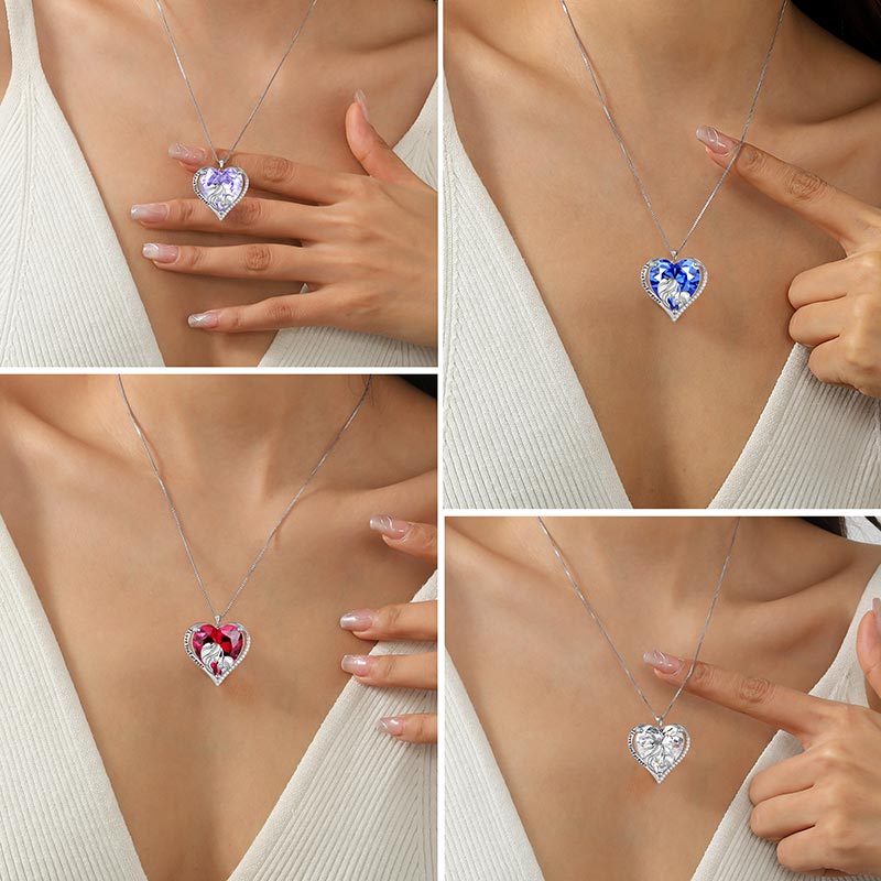 Women Heart Necklace For Mother Daughter 925 Sterling Silver Birthstone Jewelry Gifts J Atpx0018 Women Heart Necklace For Mother Daughter 925 Sterling Silver Birthstone Jewelry Gifts J Atpx0018