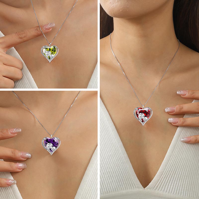 Women Heart Necklace For Mother Daughter 925 Sterling Silver Birthstone Jewelry Gifts J Atpx0018 Women Heart Necklace For Mother Daughter 925 Sterling Silver Birthstone Jewelry Gifts J Atpx0018