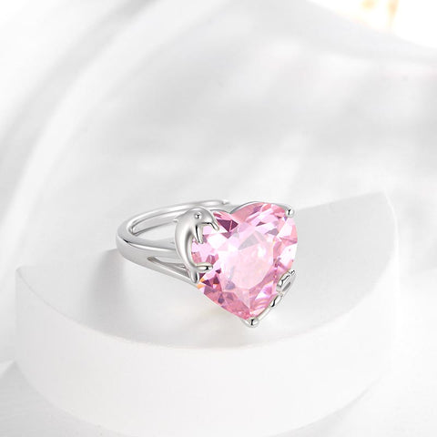 Women Heart Ring 925 Sterling Silver Dolphin Birthstone Solitaire Ring Jewelry Girls Gift Atrx0033 Women Heart Ring 925 Sterling Silver Dolphin Birthstone Solitaire Ring Jewelry Girls Gift Atrx0033