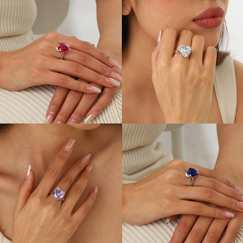 Women Heart Ring 925 Sterling Silver Dolphin Birthstone Solitaire Ring Jewelry Girls Gift Atrx0033 Women Heart Ring 925 Sterling Silver Dolphin Birthstone Solitaire Ring Jewelry Girls Gift Atrx0033