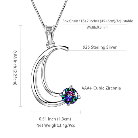 Women Initial C Letter Pendant Necklace Girl Name Jewelry Gift 925 Sterling Silver Women Initial C Letter Pendant Necklace Girl Name Jewelry Gift 925 Sterling Silver