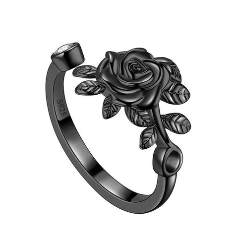 3D Flower Rose Wrap Open Ring 925 Sterling Silver - Rings - Aurora Tears 3D Flower Rose Wrap Open Ring 925 Sterling Silver - Rings - Aurora Tears