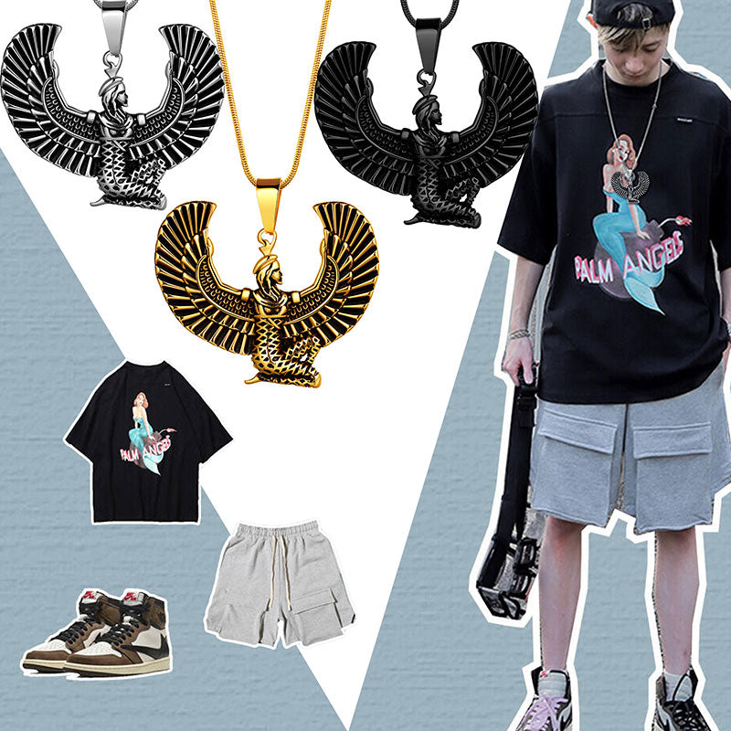 Ancient Egyptian Queen Pendant Necklace Stainless Steel - Necklaces - Aurora Tears Ancient Egyptian Queen Pendant Necklace Stainless Steel - Necklaces - Aurora Tears