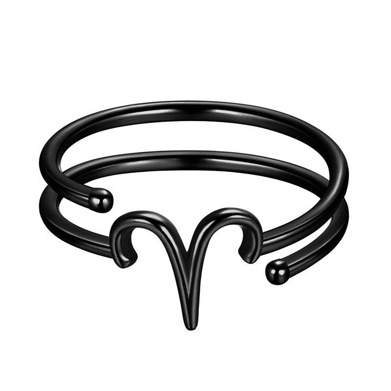 Aries Rings Zodiac Sign Jewelry 925 Sterling Silver - Rings - Aurora Tears Aries Rings Zodiac Sign Jewelry 925 Sterling Silver - Rings - Aurora Tears