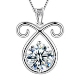 Aries Zodiac Necklace April Birthstone Pendant Crystal - Necklaces - Aurora Tears